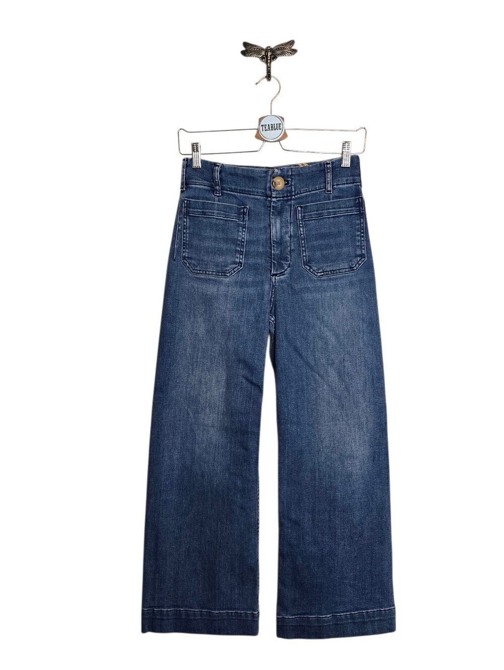 Maeve The Colette Crop High-Rise Wide-Leg Jean 26 Anthropologie Denim - Picture 2 of 13